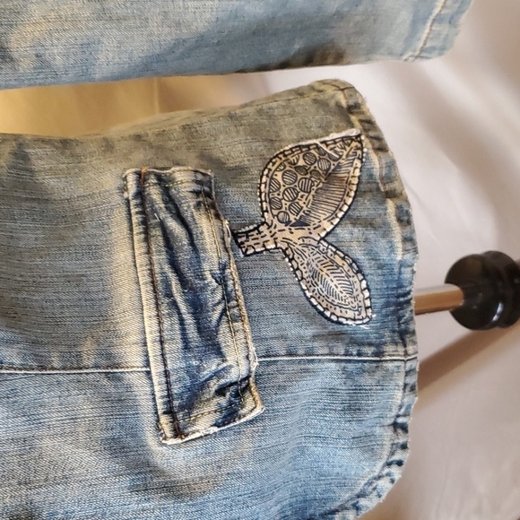 Department of Peace Denim Blazer SZ LG - Picture 4 of 8